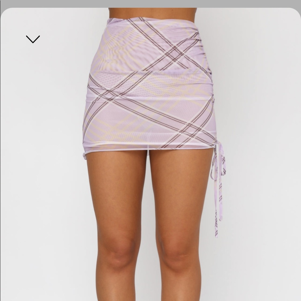Mesh purple skirt